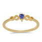 Anel de Prata com Banho de Ouro com Tanzanite