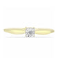 Anel de Prata com Banho de Ouro com Diamante Branco