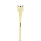 Anel de Prata com Banho de Ouro com Diamante Branco