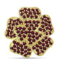 Anel de Prata com Banho de Ouro com Granada de Rhodolite  Contraste: Cabeca de Veado (800)