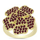 Anel de Prata com Banho de Ouro com Granada de Rhodolite  Contraste: Cabeca de Veado (800)