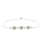 Pulseira de Prata com Ametista Verde e Topázio Branco  Contraste: Cabeca de Veado (800)