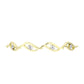 Pulseira de Prata com Banho de Ouro com Diamante Branco  Contraste: Cabeca de Veado (800)