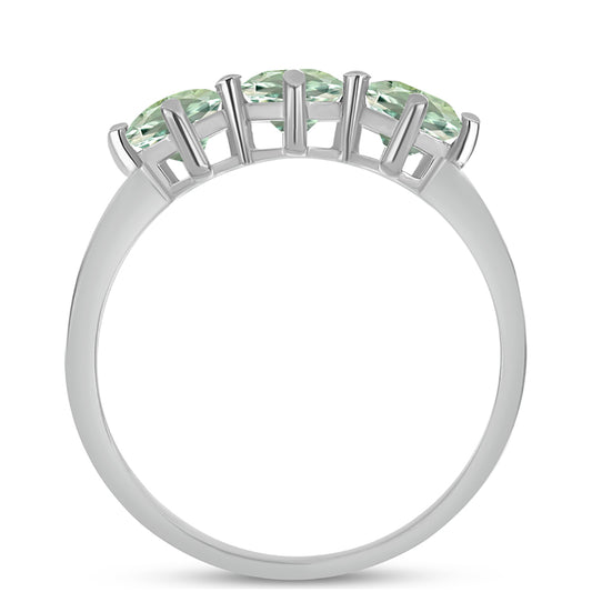 Anel de Prata com Ametista Verde