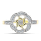 Anel de Prata com Banho de Ouro com Diamante Branco e Topázio Branco  Contraste: Cabeca de Veado (800)