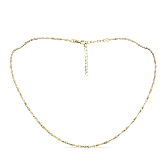Corrente de Prata com Banho de Ouro ( Colar )