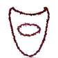 Conjunto com Granada de Rhodolite ( Colar+Pulseira )