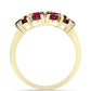 Anel de Prata com Banho de Ouro com Granada de Rhodolite e Topázio Branco  Contraste: Cabeca de Veado (800)