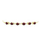 Pulseira de Prata com Banho de Ouro com Granada de Rhodolite e Topázio Branco  Contraste: Cabeca de Veado (800)