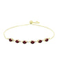 Pulseira de Prata com Banho de Ouro com Granada de Rhodolite e Topázio Branco  Contraste: Cabeca de Veado (800)
