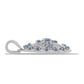 Pendente de Prata com Moissanite Azul Oceano