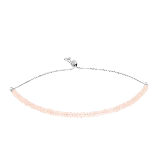 Pulseira de Prata com Morganita de Gozareh