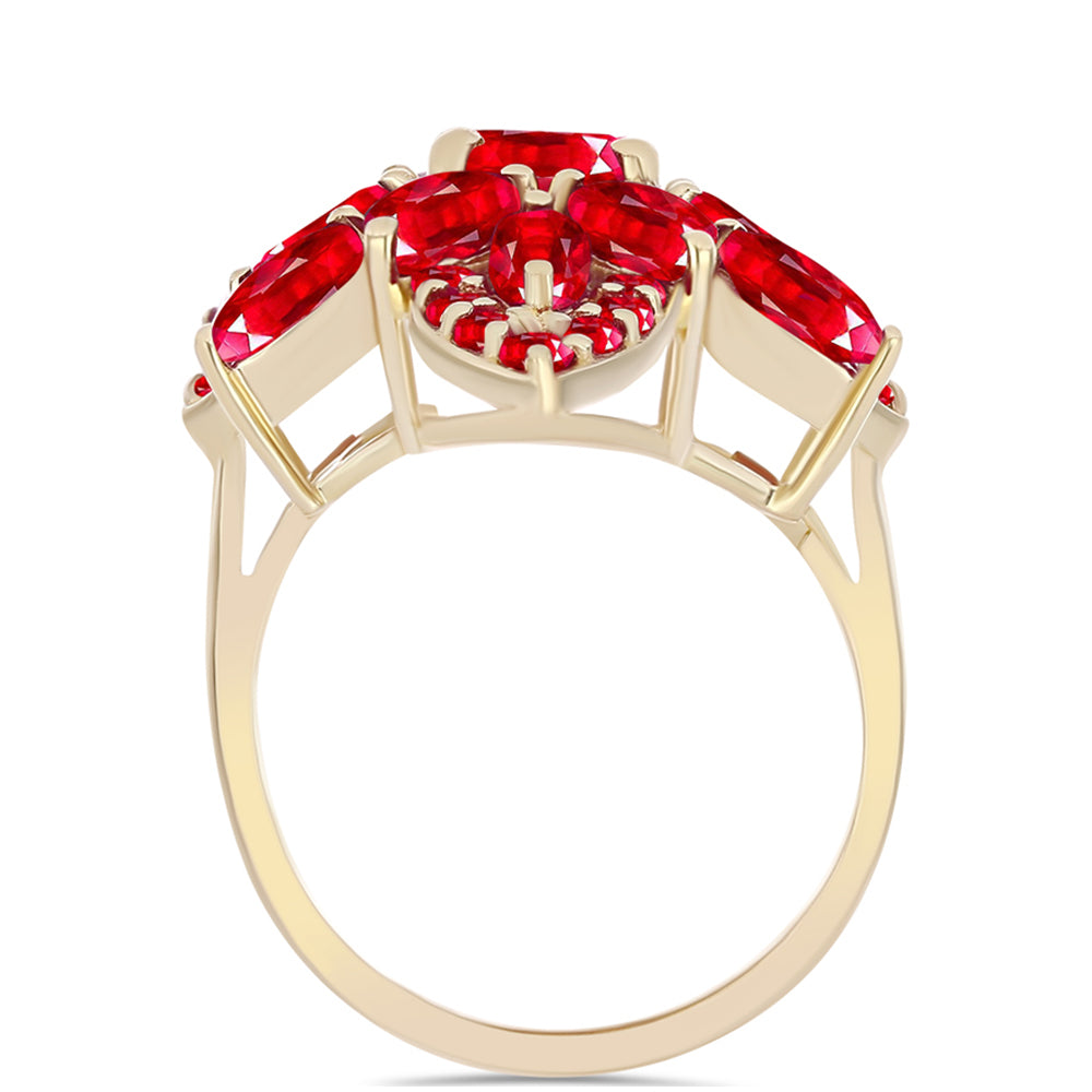 Anel de Prata com Banho de Ouro com Ágata Vermelha  Contraste: Cabeca de Veado (800) 2 