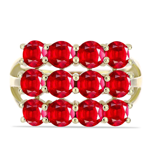 Anel de Prata com Banho de Ouro com Ágata Vermelha  Contraste: Cabeca de Veado (800)