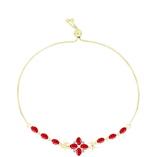 Pulseira de Prata com Banho de Ouro com Ágata Vermelha e Topázio Branco  Contraste: Cabeca de Veado (800)