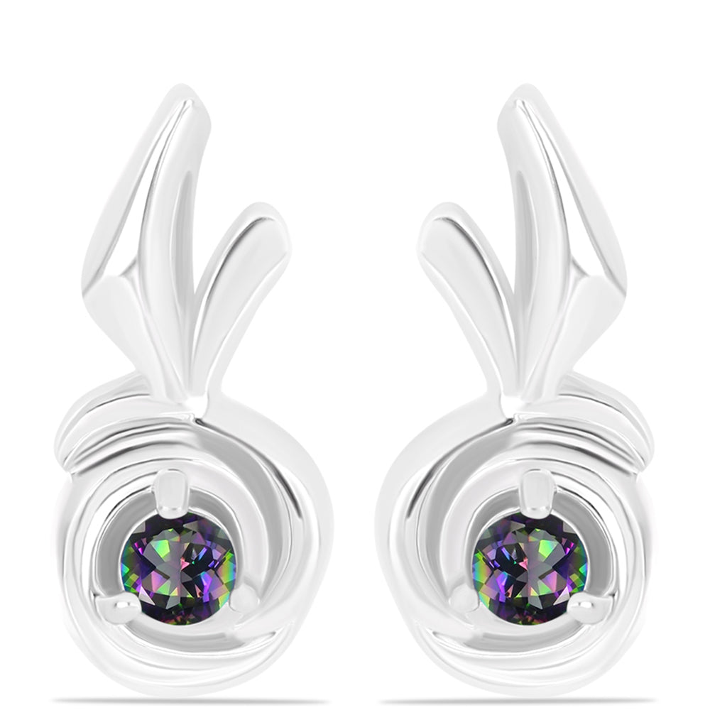 Brincos de Prata com Quartzo Verde Místico do Brasil 1 