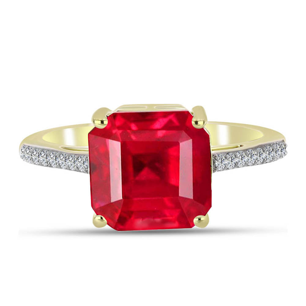 Anel de Prata com Banho de Ouro com Ágata Vermelha e Topázio Branco 1 