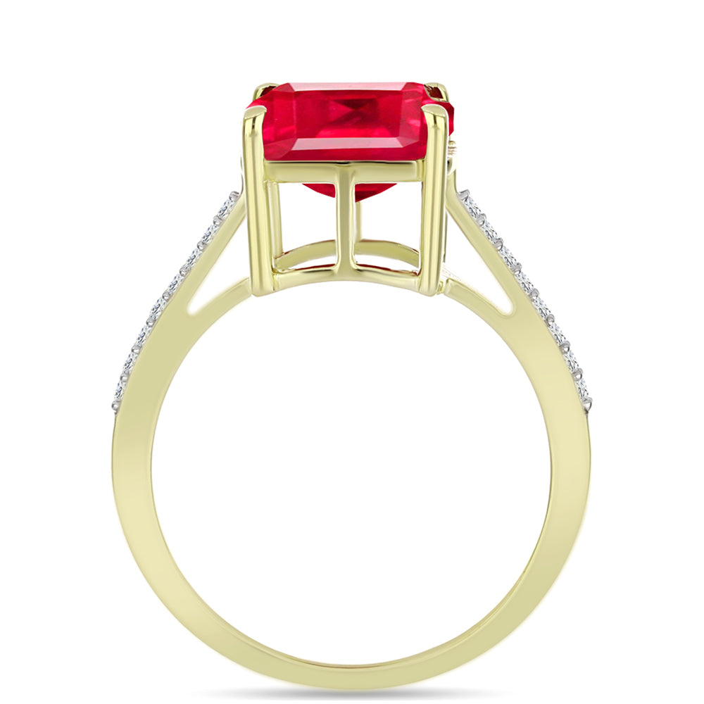 Anel de Prata com Banho de Ouro com Ágata Vermelha e Topázio Branco 2 