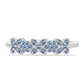 Anel de Prata com Moissanite Azul Oceano