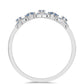 Anel de Prata com Moissanite Azul Oceano