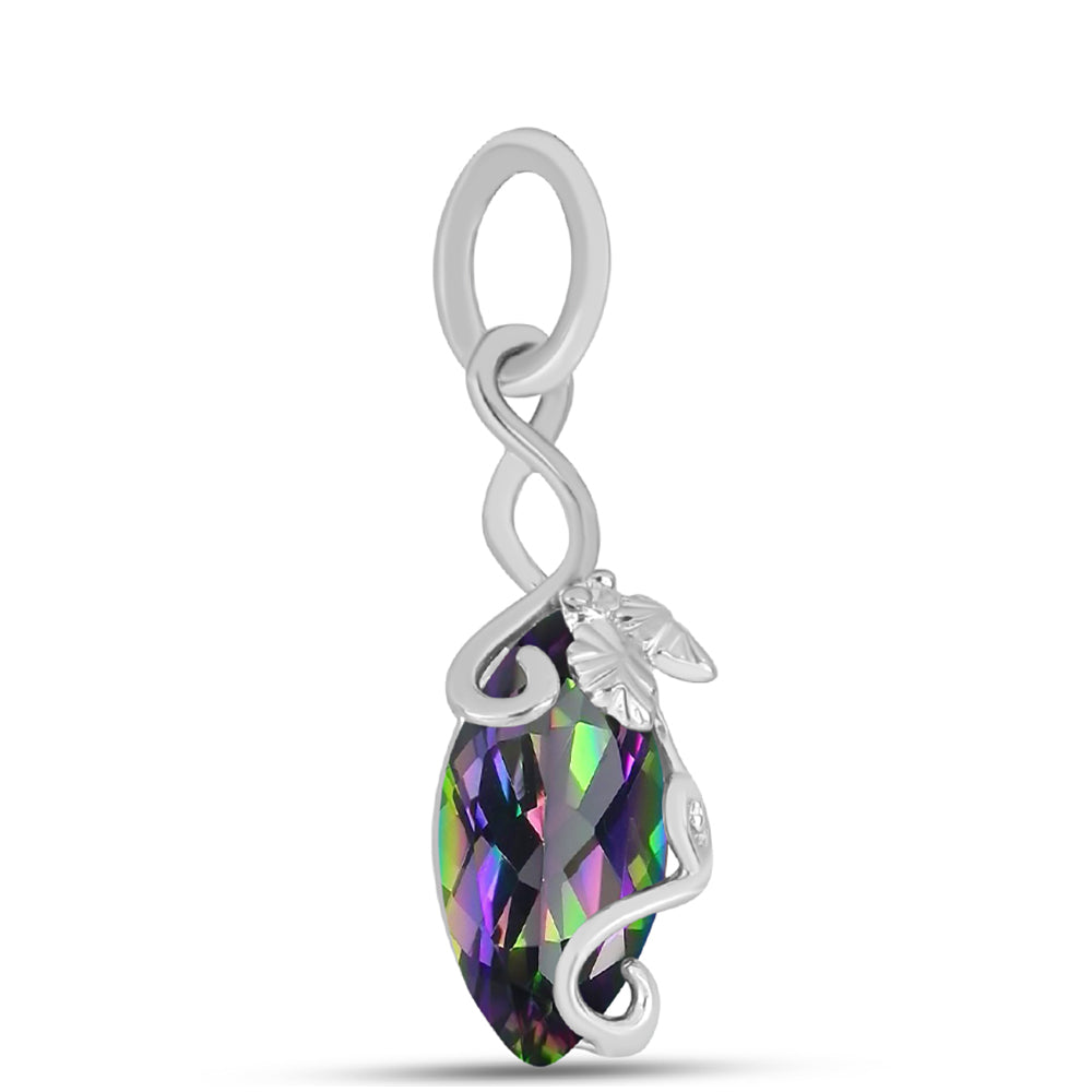 Pendente de Prata com Quartzo Verde Místico do Brasil 1 