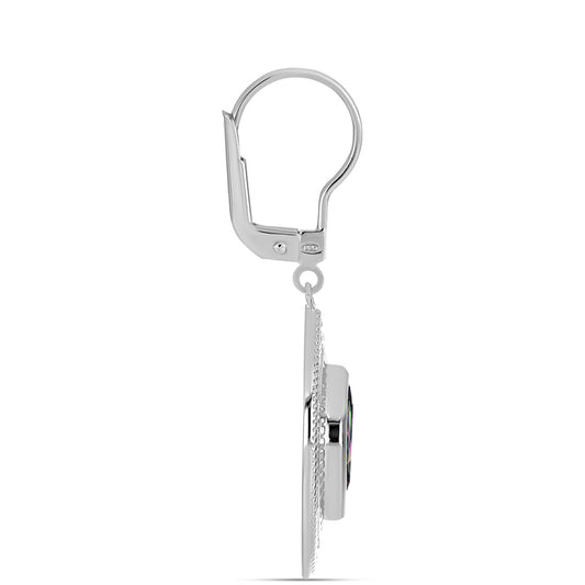 Brincos de Prata com Quartzo Verde Místico do Brasil