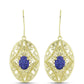 Brincos de Prata com Banho de Ouro com Drusy Roxo  Contraste: Cabeca de Veado (800)