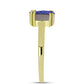 Anel de Prata com Banho de Ouro com Drusy Roxo