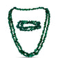 Conjunto com Ágata Verde ( Colar+Pulseira )