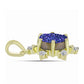 Pendente de Prata com Banho de Ouro com Drusy Roxo e Topázio Branco