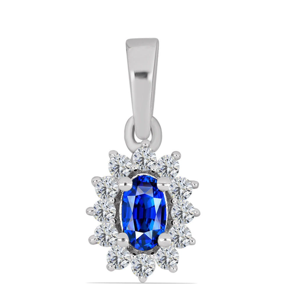 Conjunto de Prata com Safira Azul Australiana e Topázio Branco ( Brincos+Anel+Pendente )  Contraste: Cabeca de Veado (800) 6 