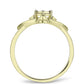 Anel de Prata com Banho de Ouro com Diamante Branco