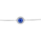 Pulseira de Prata com Safira Azul Australiana e Topázio Branco