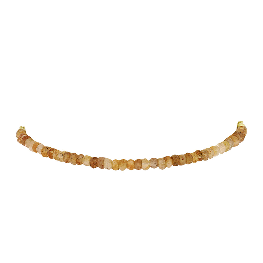 Pulseira de Prata com Banho de Ouro com Pedra do Sol de Oregon