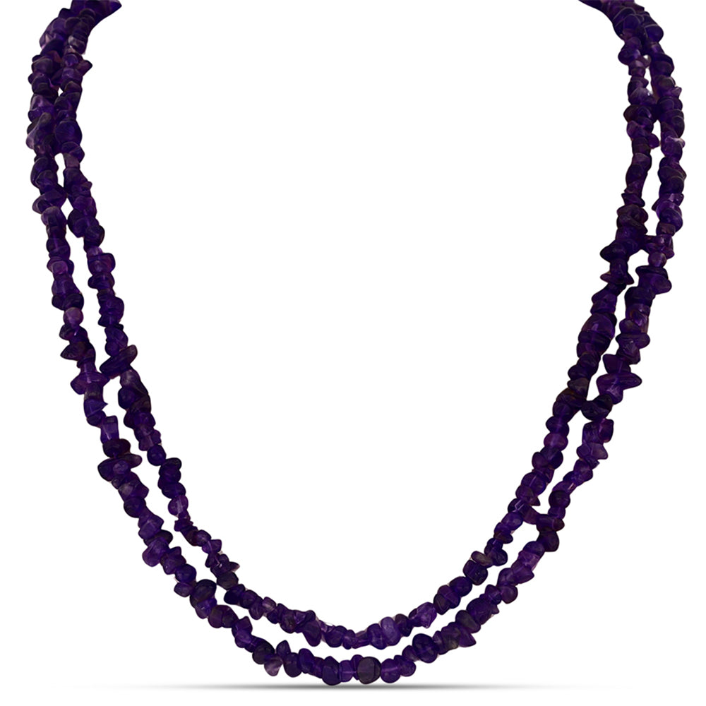 Conjunto com Ágata Roxa ( Colar+Pulseira ) 2 
