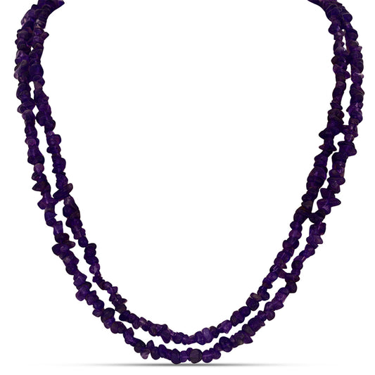 Conjunto com Ágata Roxa ( Colar+Pulseira )