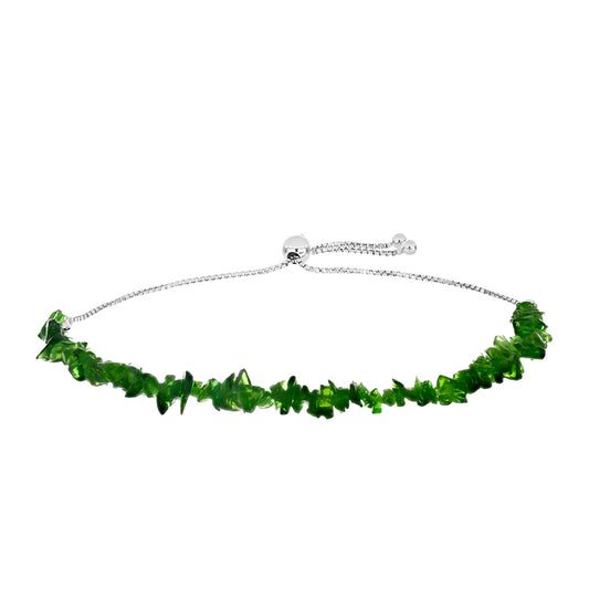 Pulseira de Prata com Diópsido Crómio