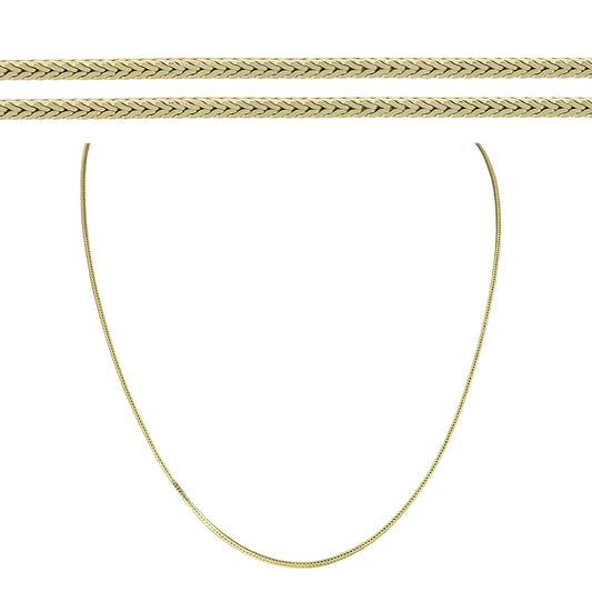 Corrente de Prata com Banho de Ouro  Contraste: Cabeca de Veado (800)