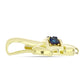 Pendente de Prata com Banho de Ouro com Diamante Azul