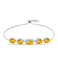 Pulseira de Prata com Citrino Dourado do Rio Grande e Topázio Branco  Contraste: Cabeca de Veado (800)