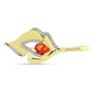 Alfinete de Prata com Banho de Ouro com Turquesa de Mohave e Topázio Branco  Contraste: Cabeca de Veado (800)