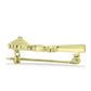 Alfinete de Prata com Banho de Ouro com Diamante Branco