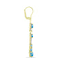 Brincos de Prata com Banho de Ouro com Larimar  Contraste: Cabeca de Veado (800)