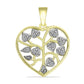 Pendente de Prata com Banho de Ouro com Diamante Branco  Contraste: Cabeca de Veado (800)