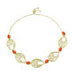 Pulseira de Prata com Banho de Ouro com Turquesa de Mohave  Contraste: Cabeca de Veado (800)