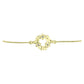 Pulseira de Prata com Banho de Ouro com Diamante Branco  Contraste: Cabeca de Veado (800)