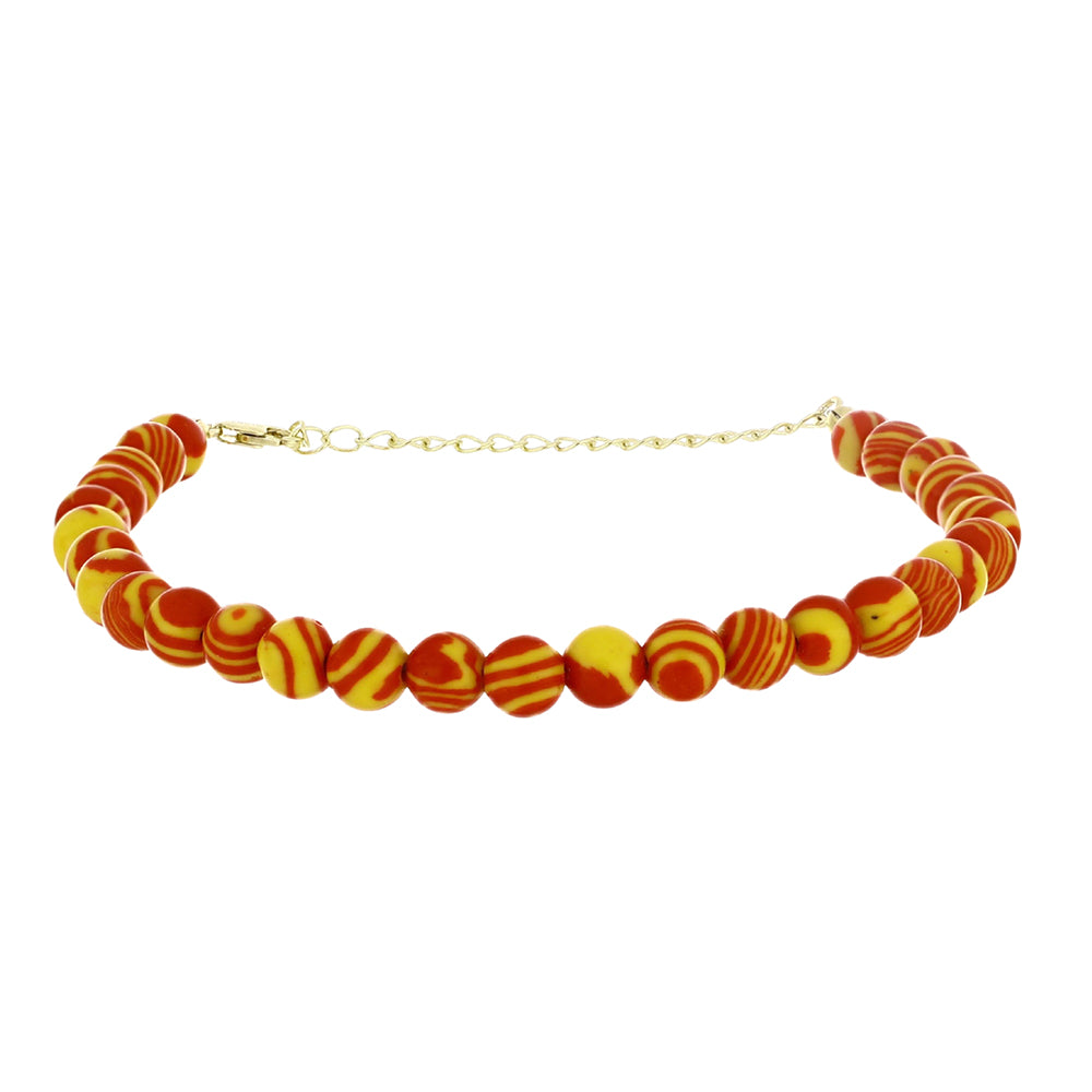 Pulseira de Prata com Banho de Ouro com Turquesa de Mohave