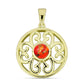 Pendente de Prata com Banho de Ouro com Turquesa de Mohave