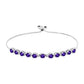 Pulseira de Prata com Ametista de Marrocos e Topázio Branco  Contraste: Cabeca de Veado (800)