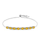 Pulseira de Prata com Citrino Dourado do Rio Grande e Topázio Branco  Contraste: Cabeca de Veado (800)
